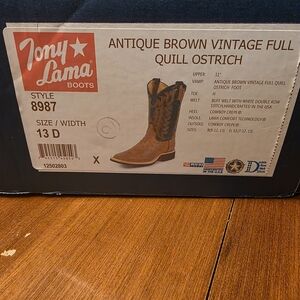 Tony Lama Brown Ostrich Boots